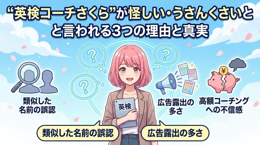 「怪しい」「英検コーチのさくら」と疑われる3つの理由とその真相