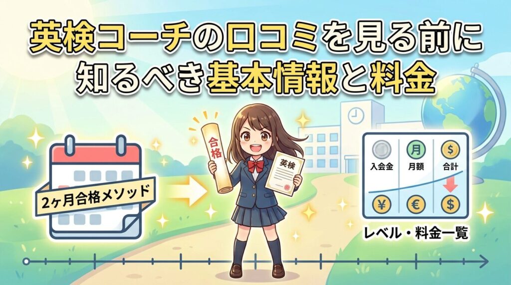 英検コーチのレビューを読む前に押さえる基本情報と料金