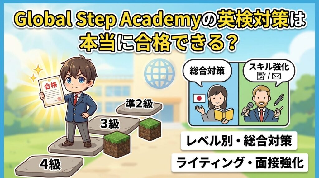 グローバルステップアカデミーの英検対策は本当に合格できる?
