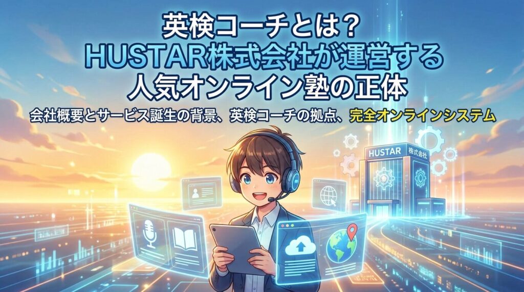 英検コーチとは?HUSTAR社が運営する話題のオンライン塾の正体