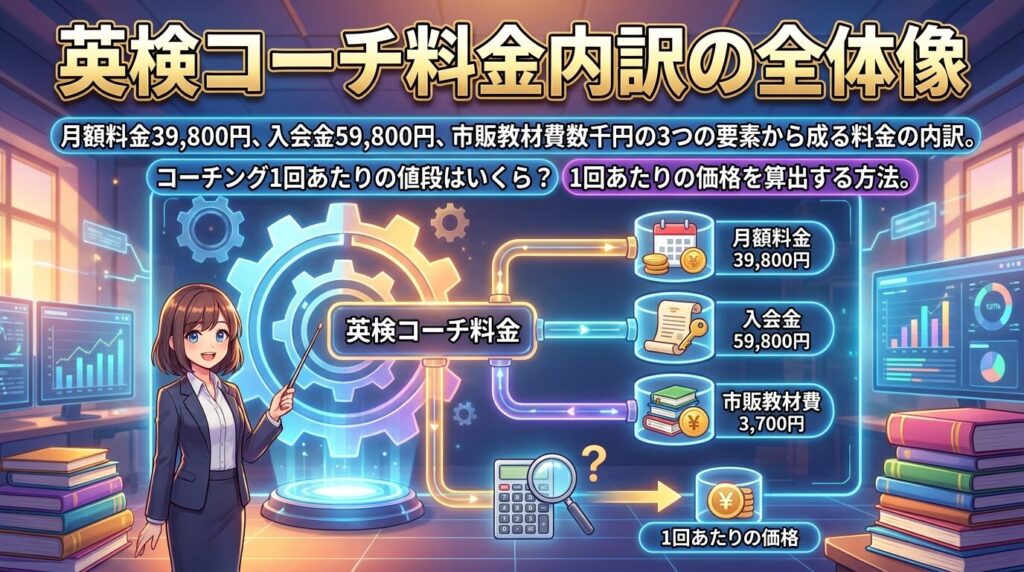 英検コーチの料金を内訳ごとに把握する全体像