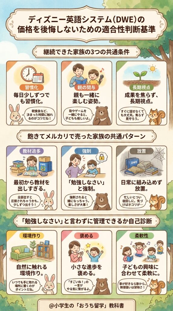 ディズニー英語システムの値段で後悔しないための向き不向きの判断軸