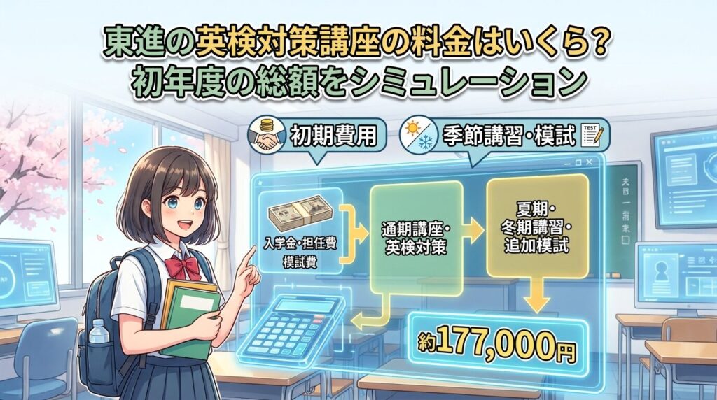 東進の英検対策講座の料金はいくら？初年度総額をシミュレーション