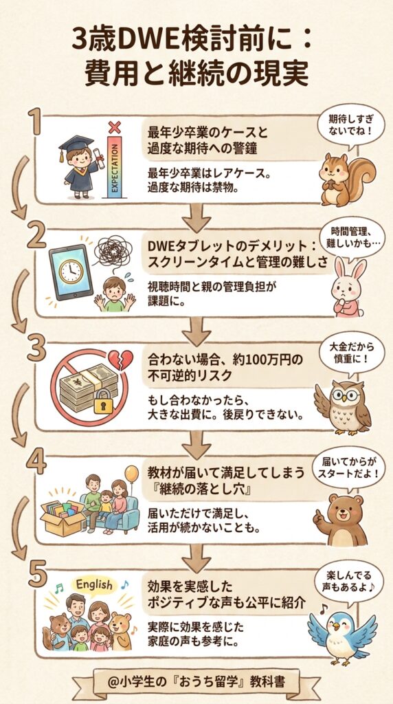 DWEを3歳から検討する前に知っておきたいお金と続け方のリアル