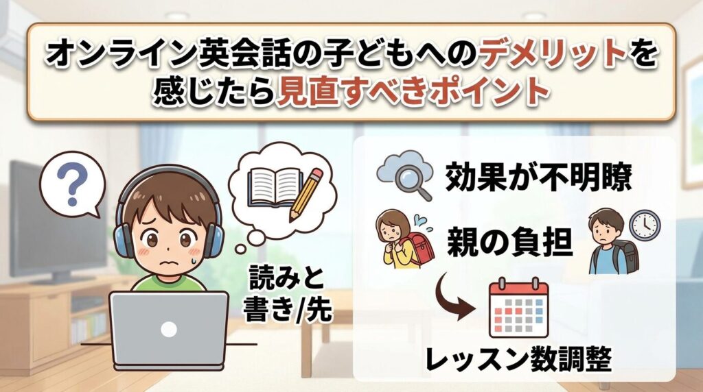 オンライン英会話で子供にデメリットを感じたら見直したいポイント