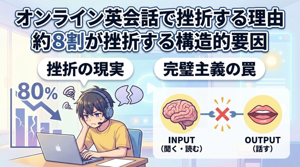 オンライン英会話でへこむのはなぜ?約8割が落ち込む構造的な理由
