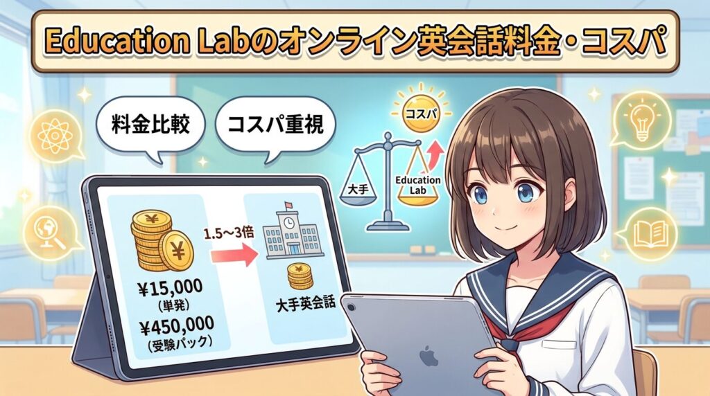 エデュケーションラボのオンライン英会話レッスンの料金と費用対効果