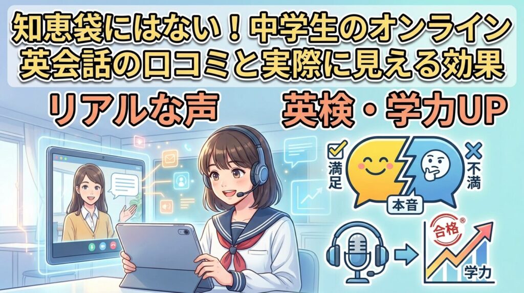 知恵袋では見えない！中学生のオンライン英会話の口コミと実際の効果
