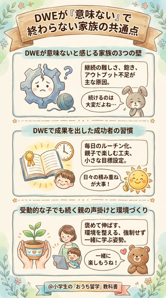 DWEを「意味なかった」で終わらせない家庭の共通点