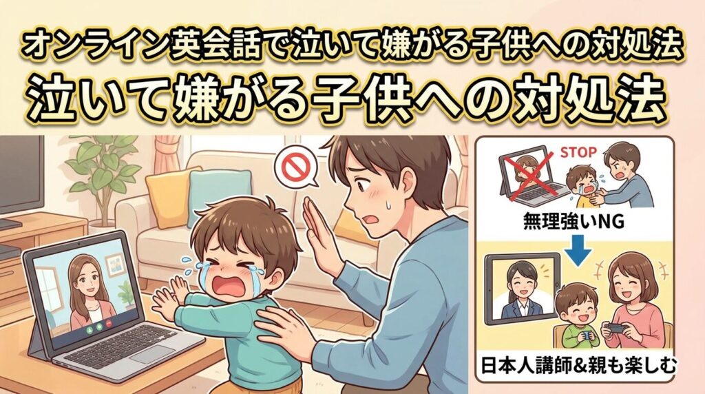 子供がオンライン英会話を泣くほど嫌がるときの対処法