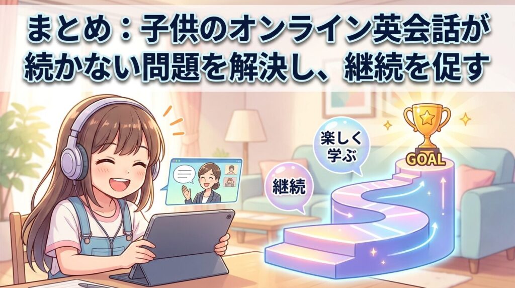 まとめ:オンライン英会話が子供に続かない悩みを解決して続けよう