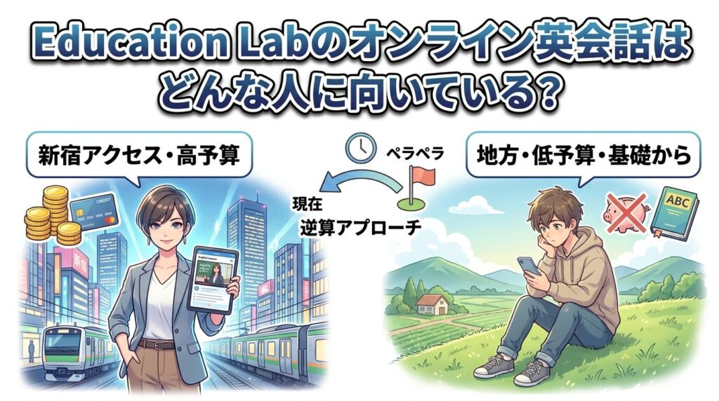 エデュケーションラボのオンライン英会話が向いている人・向いていない人