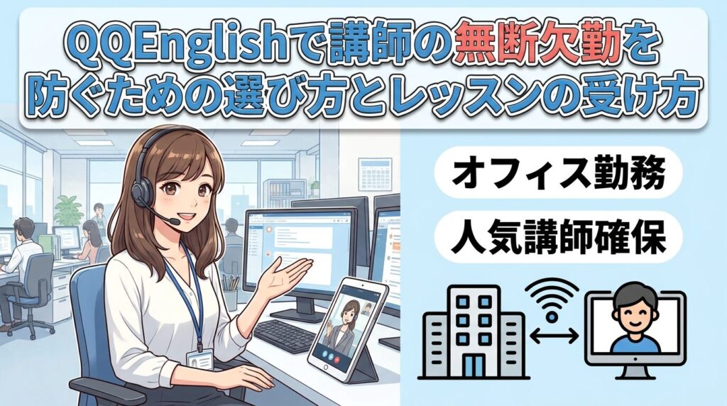 QQEnglishで先生が来ない事態を防ぐ講師の選び方と受講のコツ