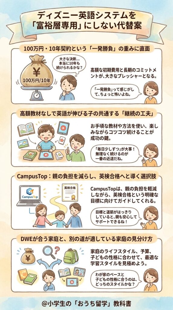 ディズニー英語システムを金持ちだけのものにしない代替の考え方