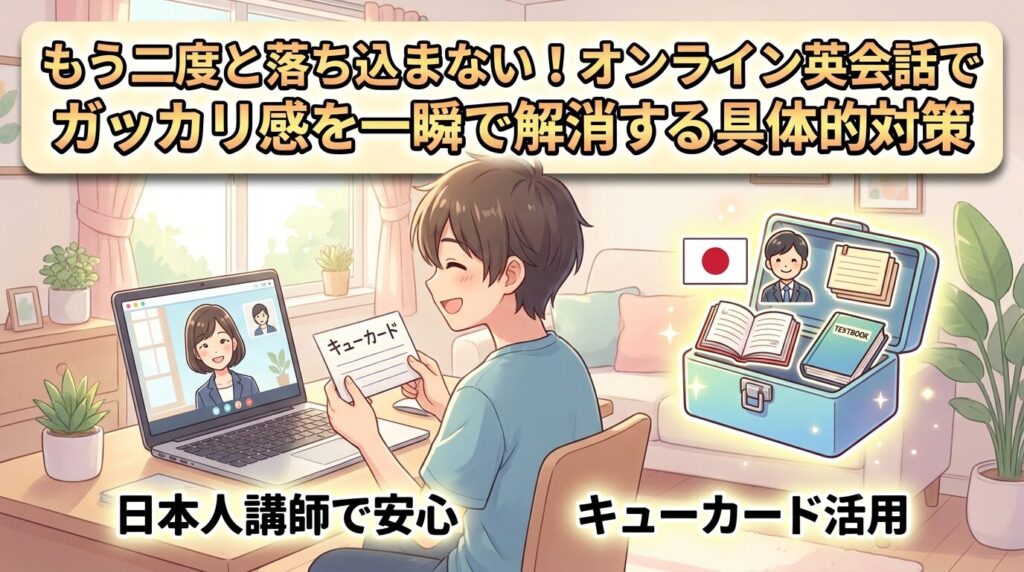 もうへこまない!オンライン英会話でへこむ気持ちを今すぐ軽くする具体策