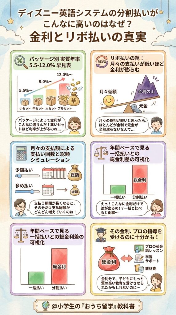 ディズニー英語システムの分割払いがなぜ高い?金利とリボ払いの正体