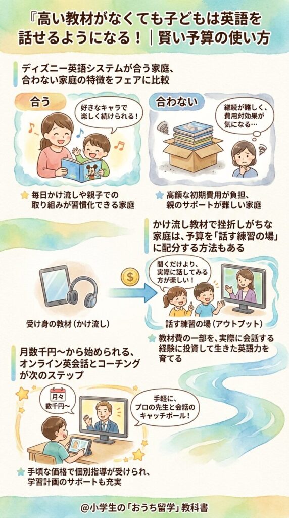 高額教材がなくても話せる子は育つ|手放した予算の賢い使い道