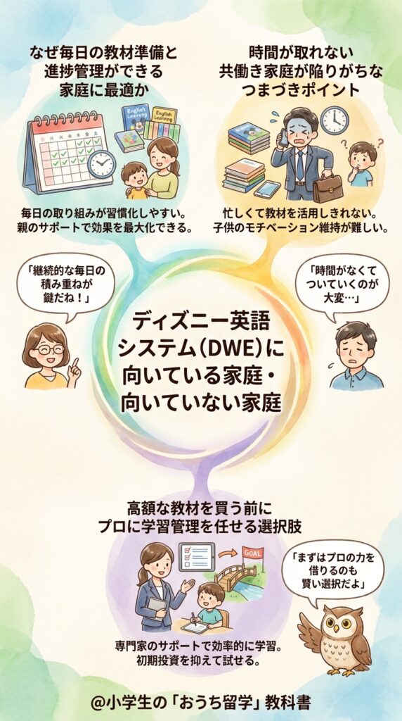 ディズニー英語システムが向く家庭・向かない家庭と同じ目的の別ルート