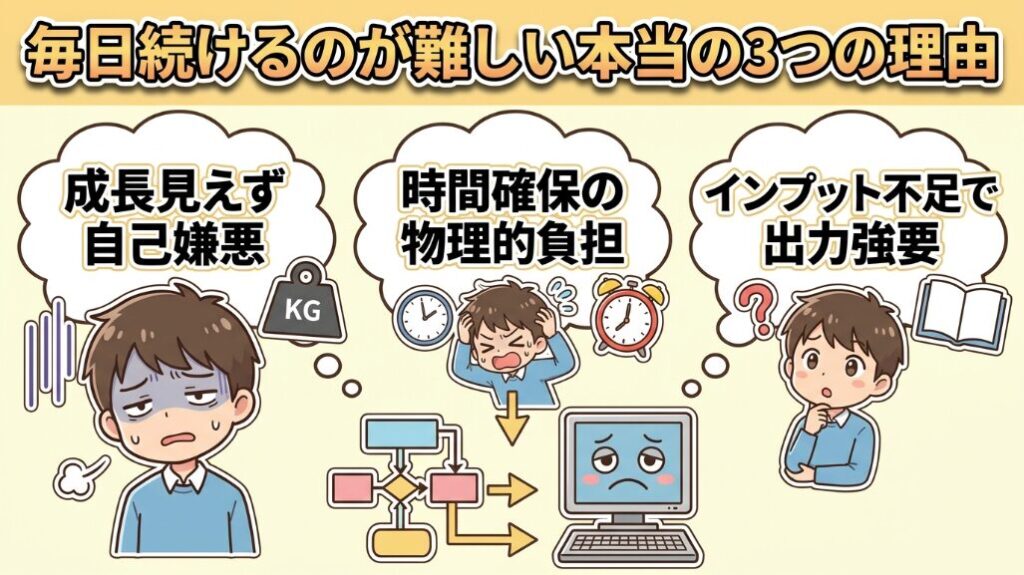 オンライン英会話を毎日続けるのがきつい3つの本当の理由