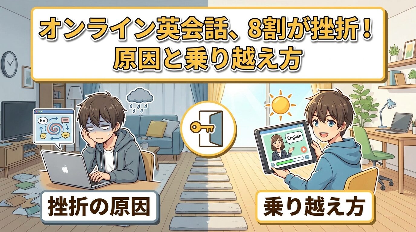 オンライン英会話でへこむのは8割！原因と乗り越え方を徹底解説