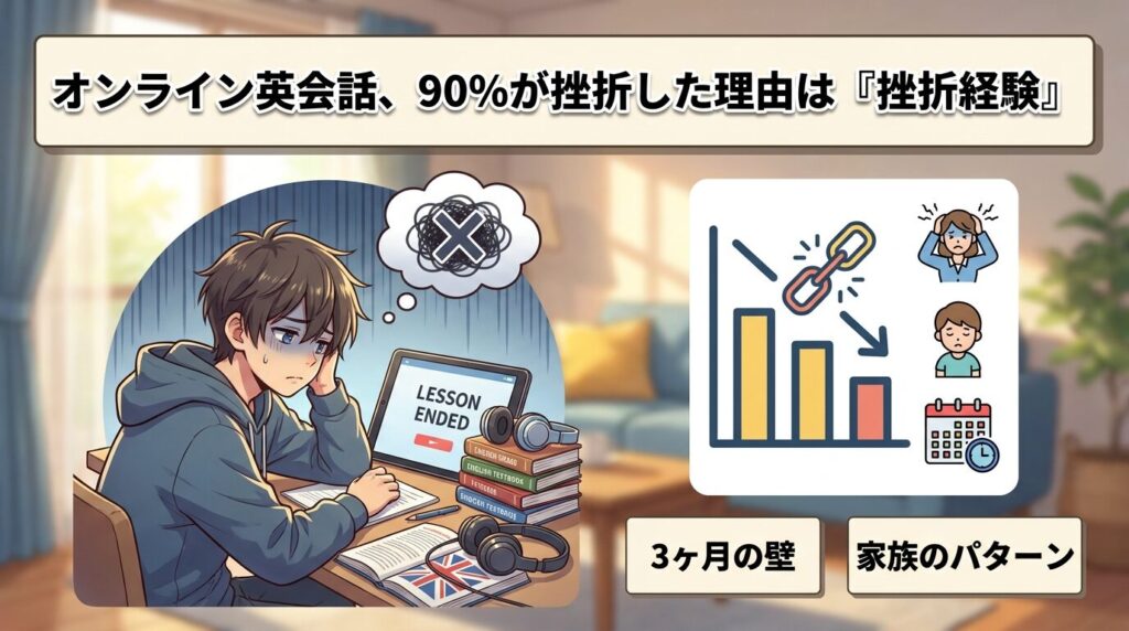 オンライン英会話をやめた理由は9割が経験する挫折だった