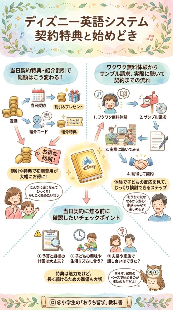 ディズニー英語システムの契約特典とお得に始めるタイミング