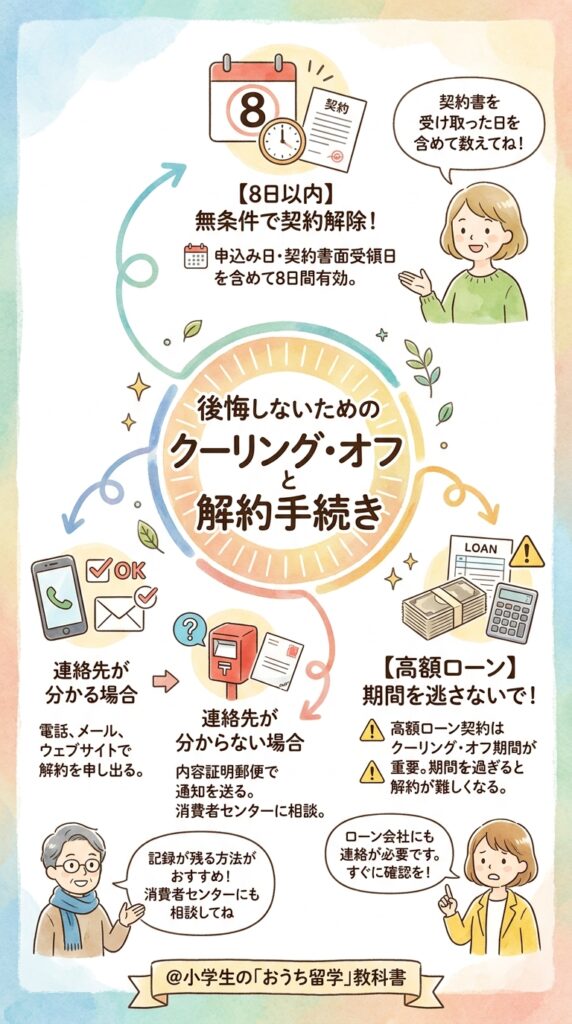 購入後に後悔したときのクーリングオフと解約の手順