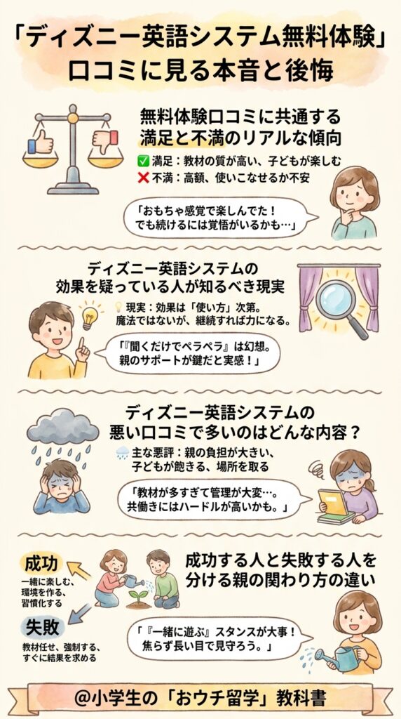 ディズニー英語システム無料体験の口コミでわかる本音と後悔