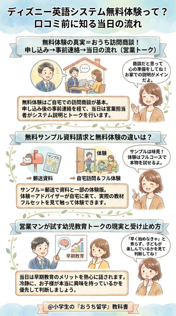 ディズニー英語システム無料体験とは?口コミ前に知る当日の流れ