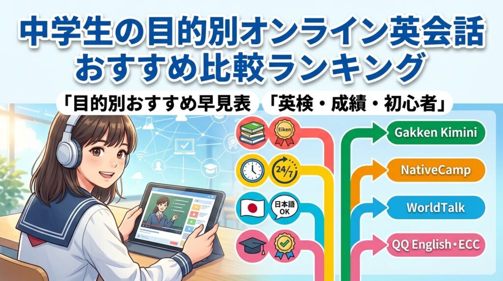 目的別でわかる！中学生におすすめのオンライン英会話徹底比較ランキング