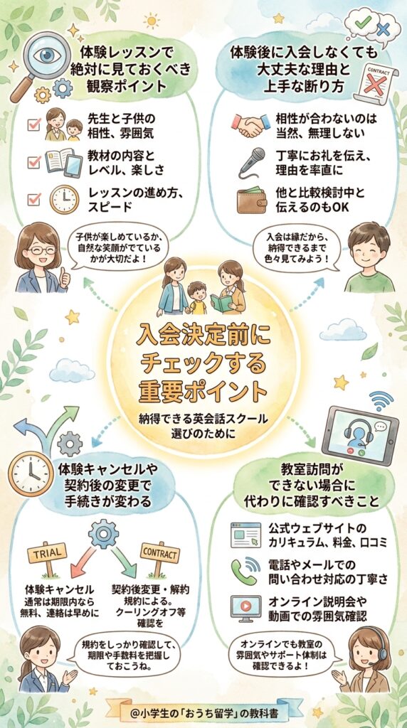 入会を決める前に確かめておきたい見極めポイント