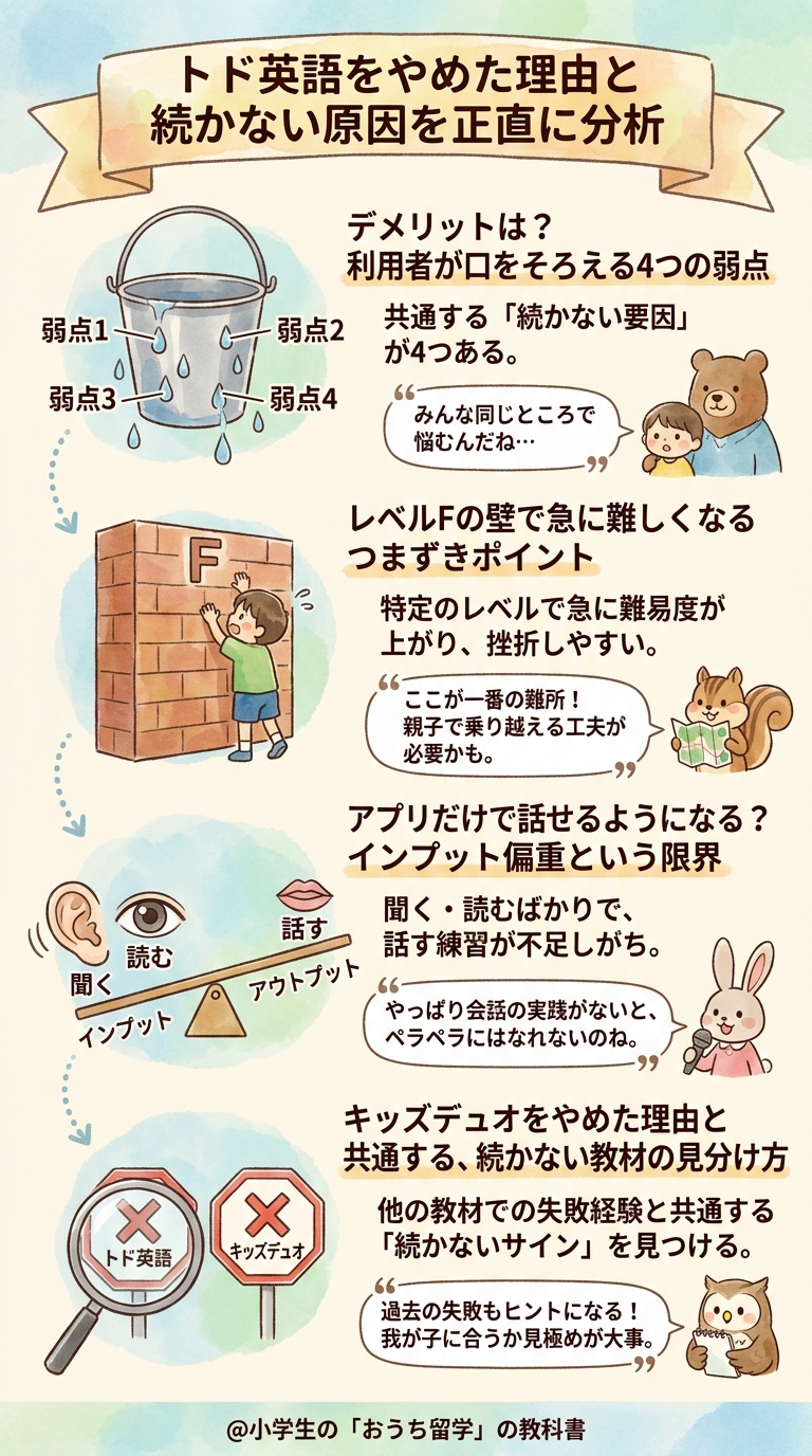 トド英語をやめた理由と続かない原因を正直に分析