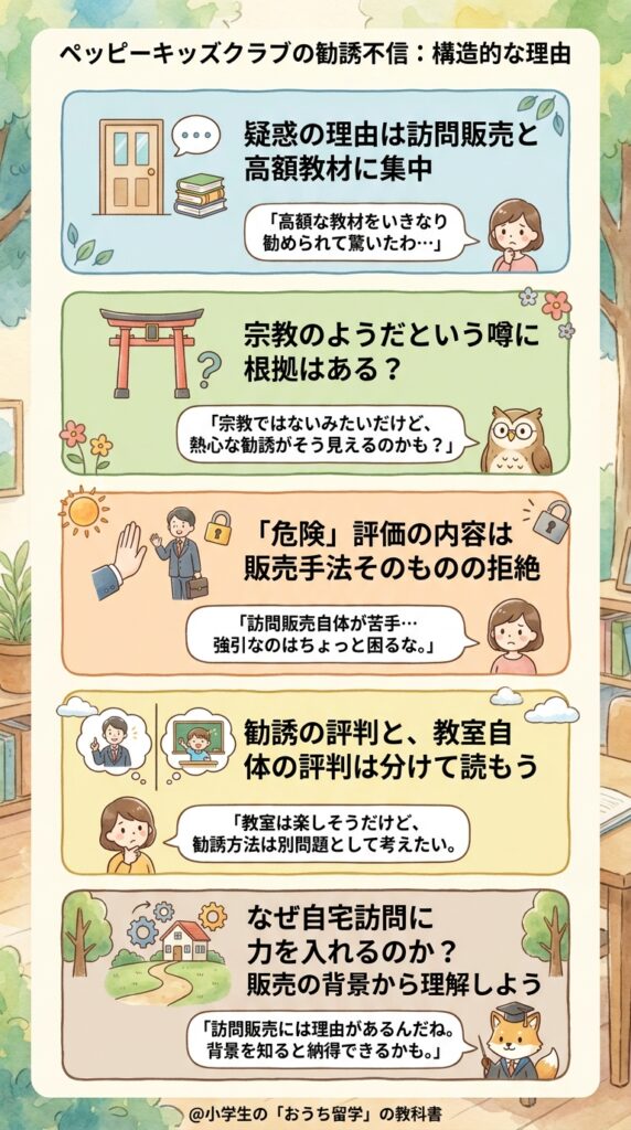 ペッピーキッズクラブの勧誘に不信感が集まる構造的な理由