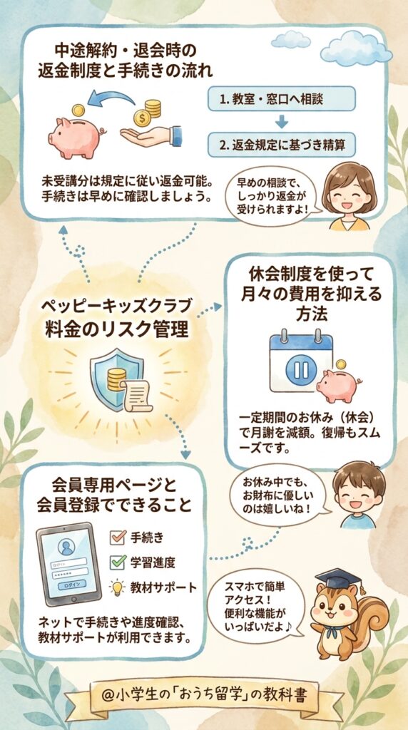 退会・休会・返金でわかるペッピーキッズクラブの値段のリスク管理