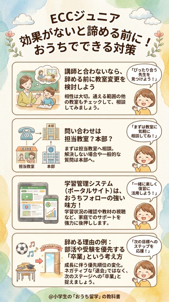 ECCジュニアの効果を諦める前に、家庭の側から打てる手
