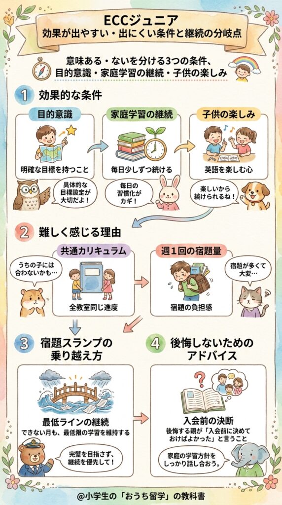 ECCジュニアの効果が出る条件と出ない条件、続ける判断の分かれ目