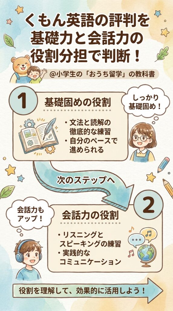 まとめ:公文英語の評判は土台作りと会話力の役割分担で判断する