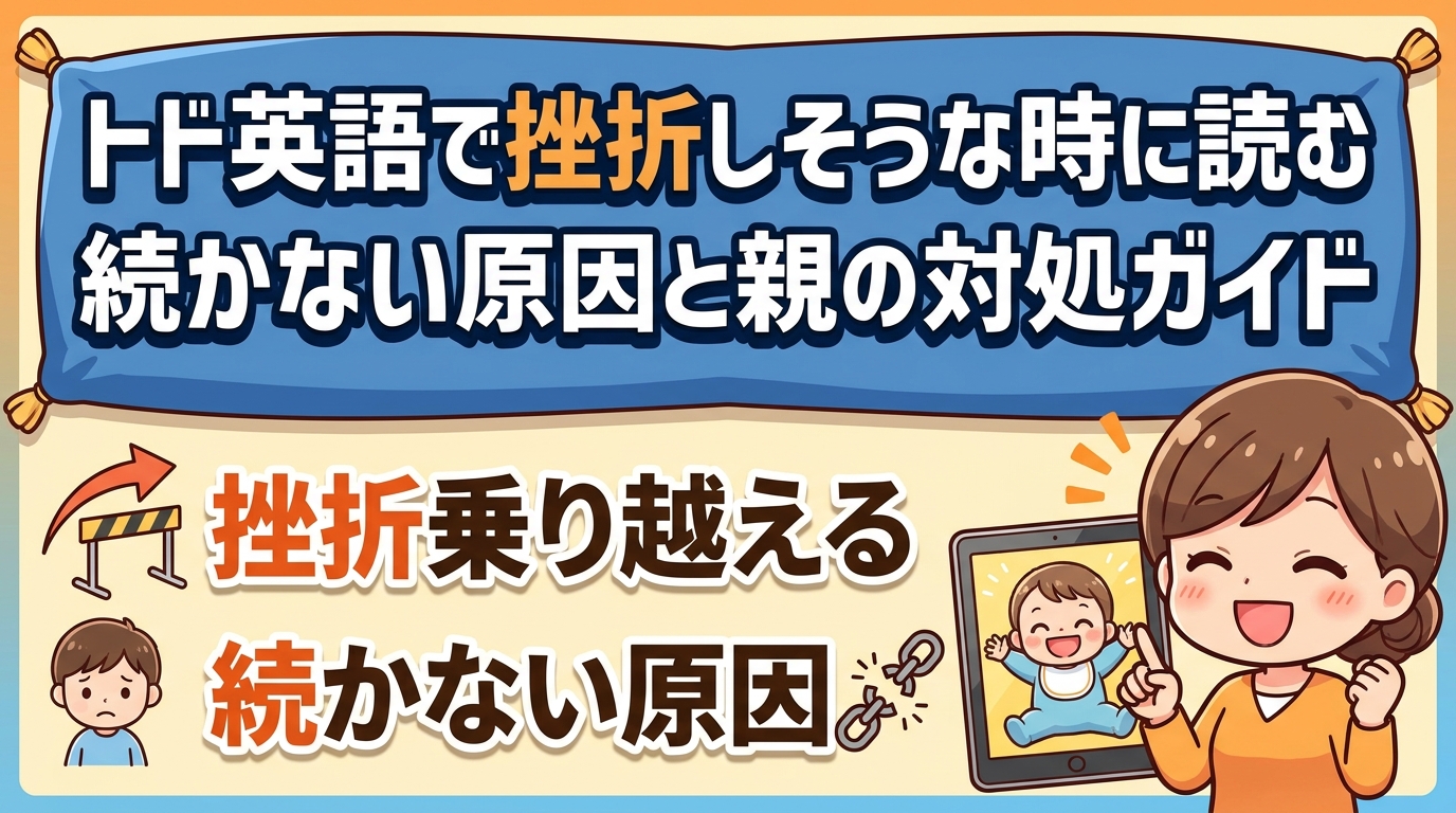 トド英語で挫折しそうな時に読む続かない原因と親の対処ガイド