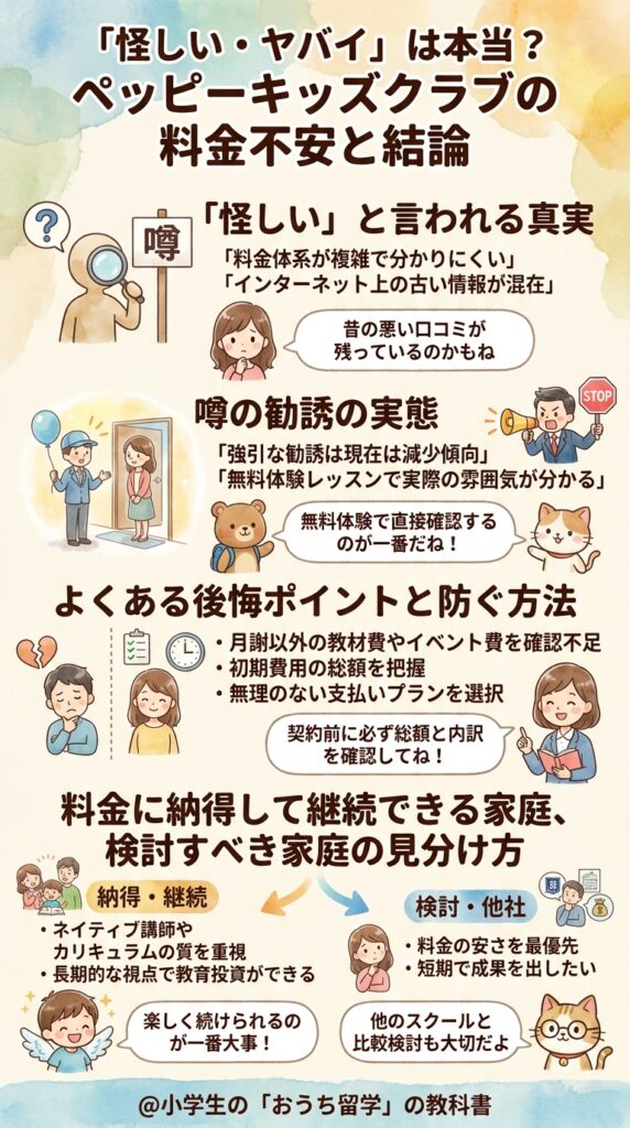 「怪しい」「やばい」は本当?ペッピーキッズクラブの値段への不安と結論