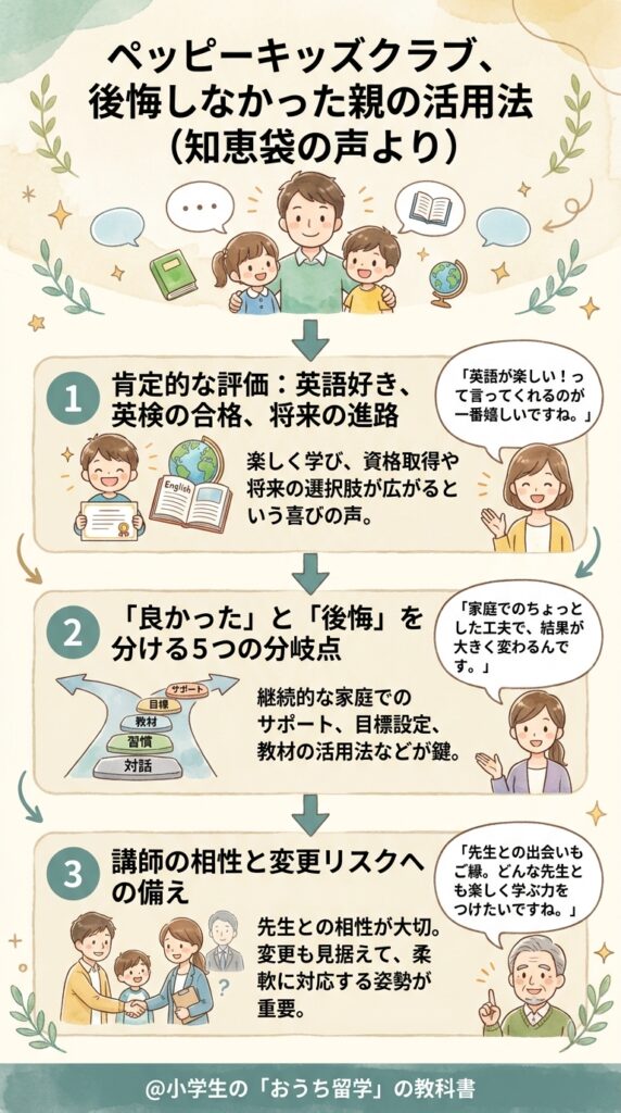 後悔しなかった家庭がペッピーキッズクラブをどう使っていたかを知恵袋の声から探る