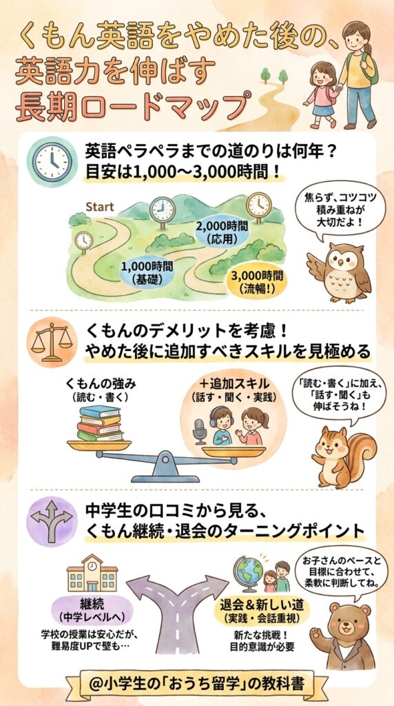 公文英語を辞めた後の英語を伸ばす長期ロードマップ