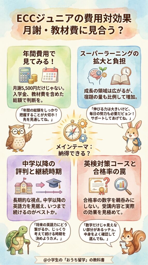 ECCジュニアの効果は月謝と教材費に見合うのか